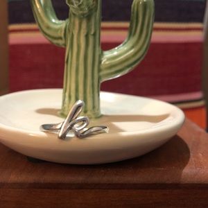 “K” Script Initial Ring